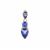 AA Tanzanite Pendant with White Zircon in 9K Gold 1.75cts