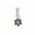 Black Diamond Pendant in Sterling Silver 0.11ct