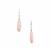 Rose Quartz Earrings with White Topaz in Sterling Silver 45.10cts