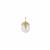 Kaori Cultured Pearl Acorn Pendant in Gold Tone Sterling Silver (10x8mm)