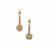 Cape Champagne Diamond Earrings in 9K Gold 0.54ct