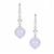 Type A Dove Blue Jadeite Earrings with White Topaz in Sterling Silver 14.49cts