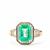 Zambian Emerald Ring with Diamond in 18K Gold 2.94cts