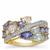 AA Tanzanite Ring with Multi Gemstone in 9K Gold 3.25cts