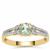 Aquaiba™ Beryl Ring with Diamond in 9K Gold 0.60ct