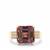 Pink Diaspore Ring with Diamond in 18K Gold 6.65cts