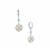 Freshwater Cultured Pearl Earrings with White Topaz in Sterling Silver (5.50 mm)
