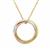 Spinning Pendant Necklace in Three Tone Gold Plated Sterling Silver