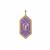 Moroccan Amethyst Pendant with White Zircon in Gold Plated Sterling Silver 2.20cts