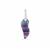 Zebra Fluorite Angel Wing Pendant in Sterling Silver 26cts
