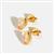 Amara 1.49ct Rose Quartz Gold Plated Earrings