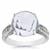 Golconda Quartz Ring with White Zircon in Sterling Silver 4.85cts