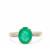 Zambian Emerald Ring with White Zircon in 9K Gold 2.55cts