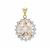 Mawi Kunzite Pendant with White Zircon in 9K Gold 9.60cts