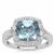 Versailles Topaz Ring with White Zircon in Sterling Silver 3.90cts