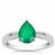 Ethiopian Green Opal Ring in Sterling Silver 1ct