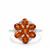 Mandarin Garnet Ring with White Zircon in Sterling Silver 3.40cts