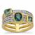 Grandidierite Ring with Diamond in 18k Gold