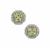 Csarite® Earrings with White Zircon in 9K Gold 1.65cts