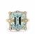 Aquamarine Ring with Diamonds in 18K Gold 12.91cts