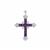 'The Royal Fleurées Cross' Ametista Amethyst & White Topaz Sterling Silver Pendant ATGW 4.40cts