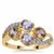 AA Tanzanite, Mahenge Purple Spinel Ring with White Zircon in 9K Gold 1.60cts