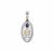 Kaori cultured pearl Pendant with Multi Gemstone in Sterling Silver (5mm)