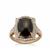 Black Star Sapphire Ring with Diamonds in 18K Gold 8.35cts