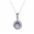 Ceylon Star Sapphire Necklace with Diamonds in 18K White Gold 3.91cts