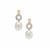 South Sea Cultured Pearl Earrings with White Zircon in 9K Gold (8mm)