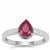 John Saul Ruby Ring with White Zircon in Sterling Silver 1.60cts