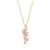 Kaori Cultured Pearl Necklace with White Topaz in Gold Tone Sterling Silver (4.50mm)