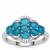 Neon Apatite Ring with White Zircon in Sterling Silver 2.30cts