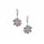 Ombre Floral Fiore Ametista Amethyst Earrings with White Topaz in Sterling Silver 1.50cts