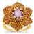 Zambian Amethyst Ring with Nampula Garnet in Gold Plated Sterling Silver 5.55cts