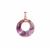 Banded Amethyst Pendant in Rose Tone Sterling Silver 24cts