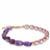 Bahia Amethyst Bracelet with Kaori Freshwater Cultured Pearl in Gold Tone Sterling Silver