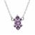 Rose du Maroc, Zambian Amethyst Necklace with African Amethyst in Sterling Silver 0.65ct