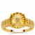 Lehrer Torus Diamantina Citrine Ring with Champagne Diamond in 9K Gold 2.65cts