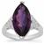 Zambian Amethyst Ring with White Topaz in Sterling Silver 5.60cts