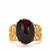 Baltic Cherry Amber Ring  in Gold Tone Sterling Silver (16.5x12.5mm)