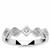 Champagne Diamond Ring in Sterling Silver 0.08ct
