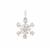 Canadian Diamond Snowflake Pendant in 9K White Gold 0.34ct