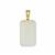 Khotan Mutton Fat Jade Pendant with White Topaz in Gold Tone Sterling Silver 35.06cts