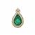 Zambian Emerald Pendant with Diamonds in 18K Gold 6.11cts