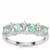 Odisha Kyanite Ring with White Zircon in Sterling Silver 1.42cts