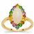 Ethiopian Opal Ring with Multi Gemstone in 9K Gold 1.75cts