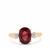Malawi Garnet Ring with White Zircon in 9K Gold 3.25cts