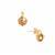 Unheated Golden Tanzanite Earrings with White Diamond in 9K Gold 1.04cts 