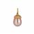 Kaori Freshwater Cultured Pearl Pendant in Gold Tone Sterling Silver (9mm x 8mm)